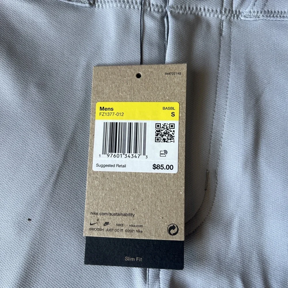 Nike Mens Size Small Dri-Fit ADV Vapor Premier Tapered Baseball Pants FZ1377-012